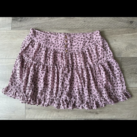 Hayden Dresses & Skirts - Hayden Los Angeles Leopard Print Skirt in Purple